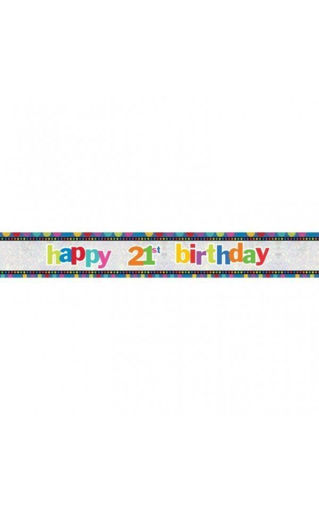 Picture of HAPPY 21ST BIRTHDAY BANNER